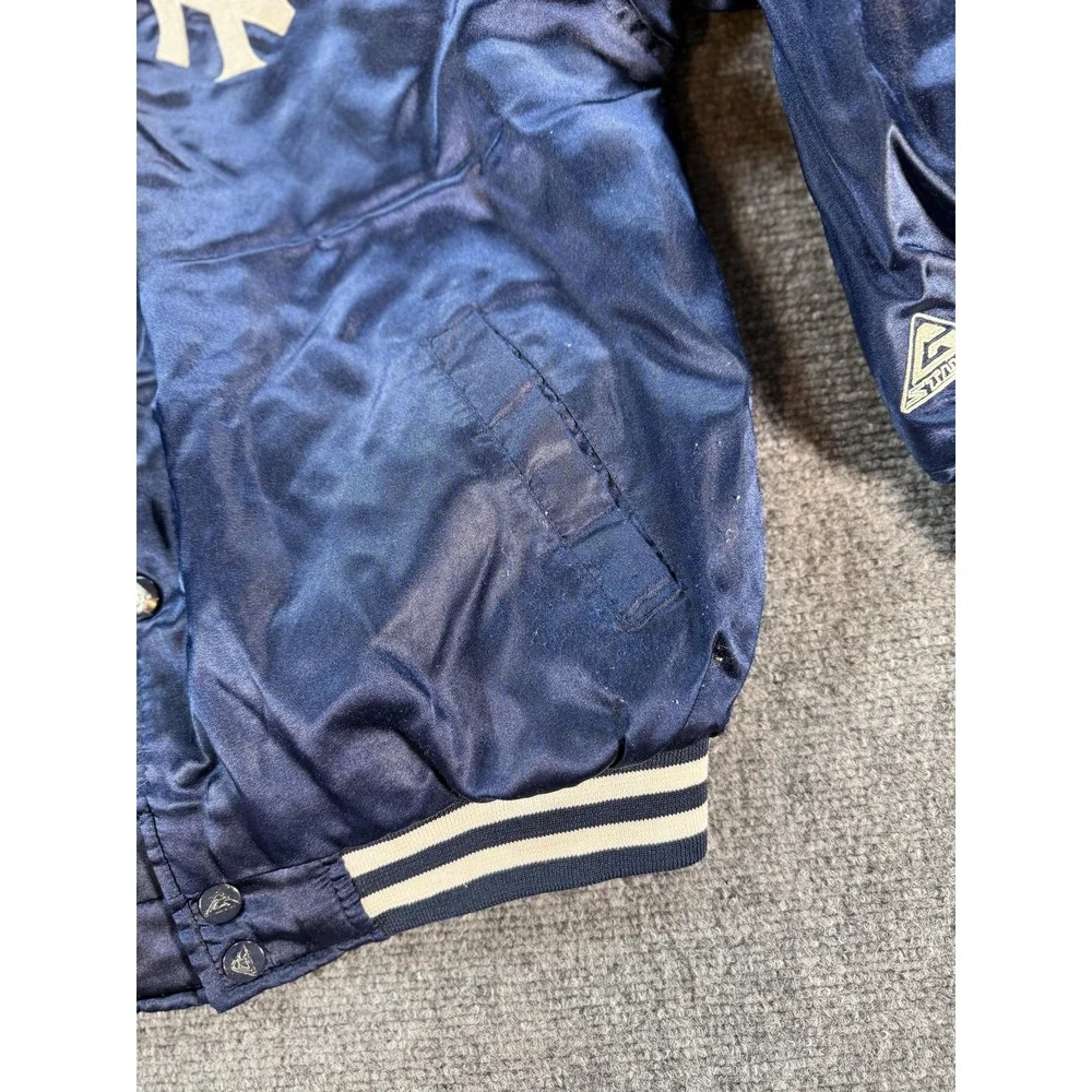 Vintage New York Yankees Jacket Youth Large Blue MLB Baseball Genuine Stuff‎ 90s